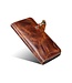Bruin Genuine Lederen Bookcase Hoesje voor de iPhone 13 Mini