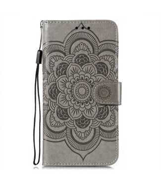 Grijs Mandala Bookcase Hoesje Samsung Galaxy A72