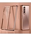 Rosegoud Gegalvaniseerd Hardcase Hoesje voor de Samsung Galaxy Z Fold 3