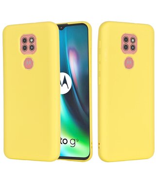 Geel Soft Siliconen Hoesje Motorola Moto G9 Play