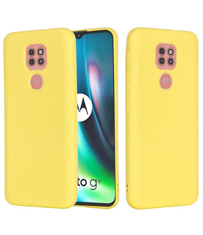 Geel Soft Siliconen Hoesje voor de Motorola Moto G9 Play