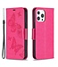 Roze Vlinder Bookcase Hoesje voor de iPhone 13