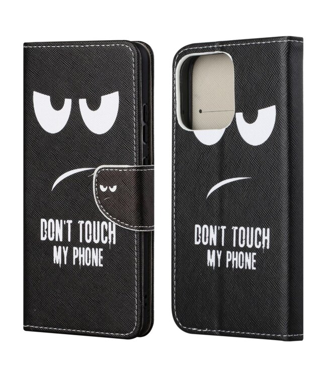 Don't Touch My Phone Bookcase Hoesje voor de iPhone 13