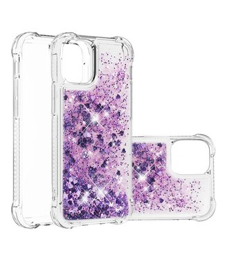 Paars Bewegend Glitter TPU Hoesje iPhone 13