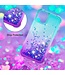 Blauw / Paard Gradient Glitter TPU Hoesje voor de iPhone 13