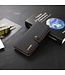 Khazneh Khazneh Zwart Genuine Lederen Bookcase Hoesje voor de iPhone 13