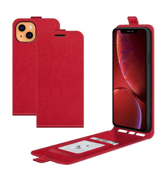 Rood Flipcase Hoesje voor de iPhone 13