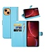 Blauw Lychee Bookcase Hoesje voor de iPhone 13