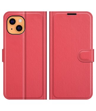 Rood Lychee Bookcase Hoesje iPhone 13