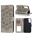 Grijs Mandala Bookcase Hoesje voor de Samsung Galaxy S21 Plus