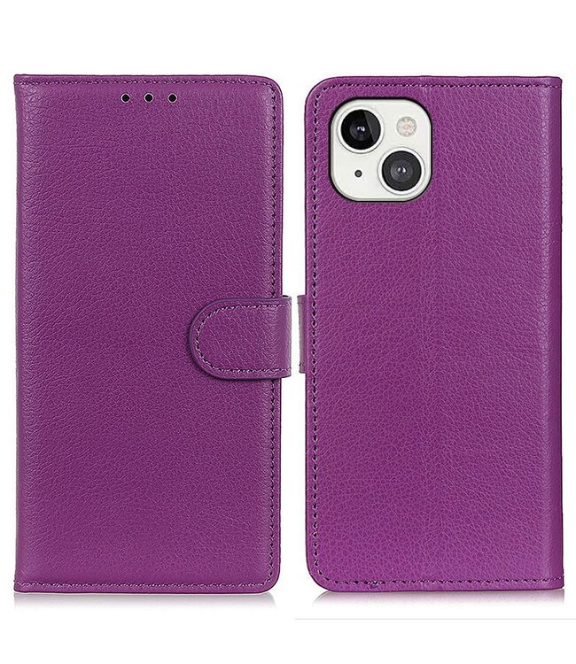 Paars Lychee Bookcase Hoesje voor de iPhone 13