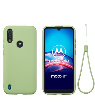 Groen Bandje Siliconen Hoesje Motorola Moto E6s (2020)