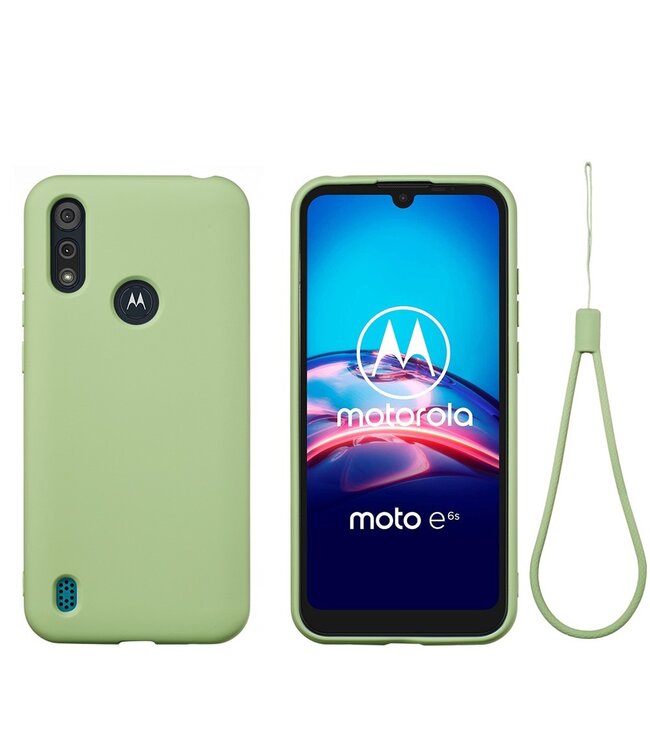 Groen Bandje Siliconen Hoesje voor de Motorola Moto E6s (2020)