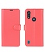 Rood Lychee Bookcase Hoesje voor de Motorola Moto E6s (2020)