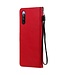 Rood Bandje Bookcase Hoesje voor de Sony Xperia 10 III