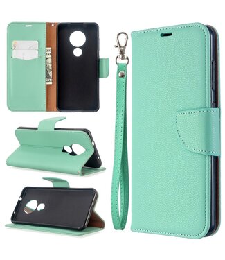 Groen Lychee Wallet Bookcase Hoesje Nokia 6.2 / Nokia 7.2