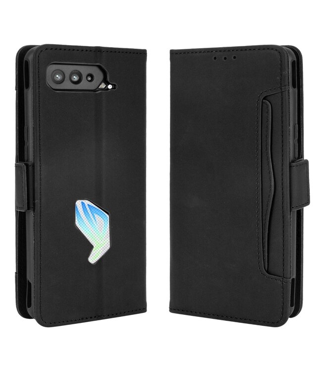 Zwart Wallet Bookcase Hoesje voor de Asus ROG Phone 5