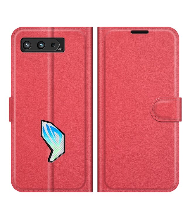 Rood Lychee Bookcase Hoesje voor de Asus ROG Phone 5