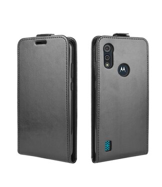 Zwart Flipcase Hoesje Motorola Moto E6s (2020)
