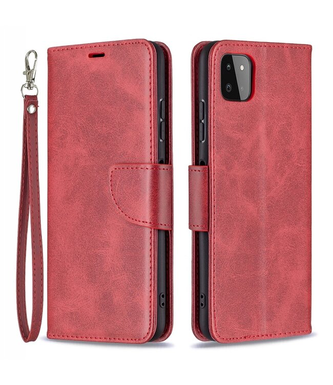 Rood Bookcase Hoesje voor de Samsung Galaxy A22 (5G)