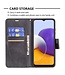 Zwart Bookcase Hoesje voor de Samsung Galaxy A22 (5G)