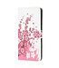 Rode Bloemen Bookcase Hoesje voor de Samsung Galaxy A12