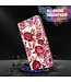 Rode Bloemen Design Bookcase Hoesje voor de Samsung Galaxy A12