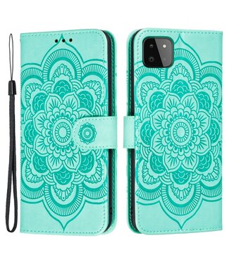 Groen Marmer Bookcase Hoesje Samsung Galaxy A22 (5G)