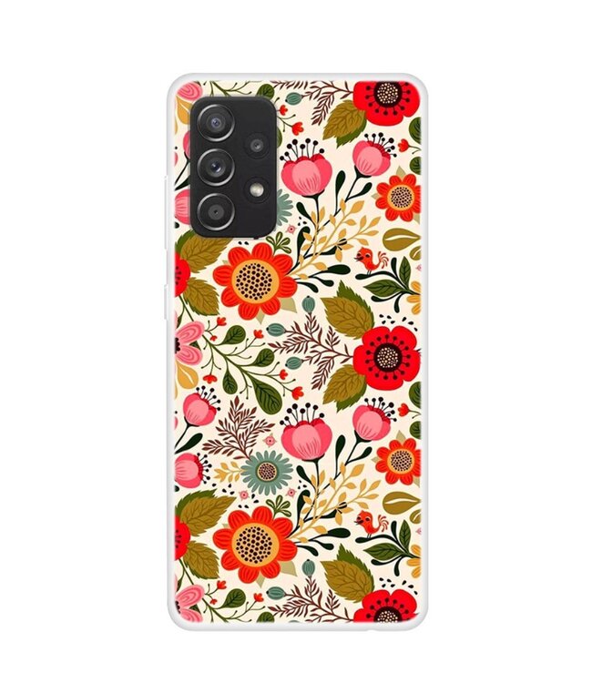 Bloemen TPU Hoesje voor de Samsung Galaxy A52(s) 4G/5G