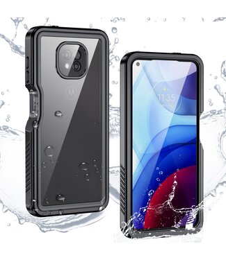 Zwart Waterproof Hardcase Hoesje Motorola Moto G Power (2021)