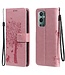 Roze Boom En Kat Bookcase Hoesje voor de OnePlus 9 Pro