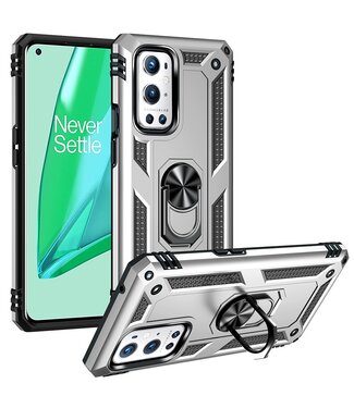 Zilver Armor Kickstand Hardcase Hoesje OnePlus 9 Pro