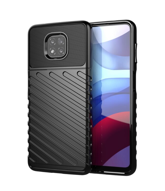 Zwart Twill TPU Hoesje voor de Motorola Moto G Power (2021)