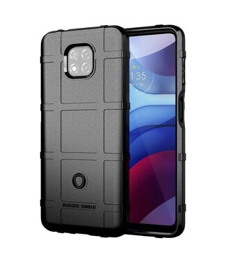 Zwart Grid TPU Hoesje Motorola Moto G Power (2021)