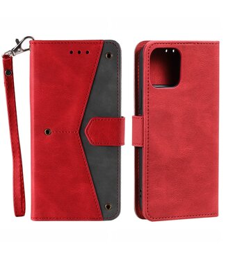 Rood Bookcase Hoesje iPhone 13 Pro