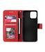 Rood Bookcase Hoesje voor de iPhone 13 Pro