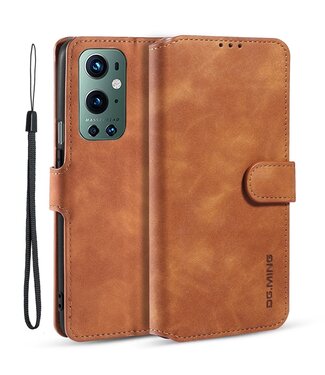 DG.Ming Bruin Vintage Bookcase Hoesje OnePlus 9 Pro