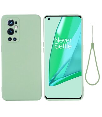 Groen Bandje Siliconen Hoesje OnePlus 9 Pro