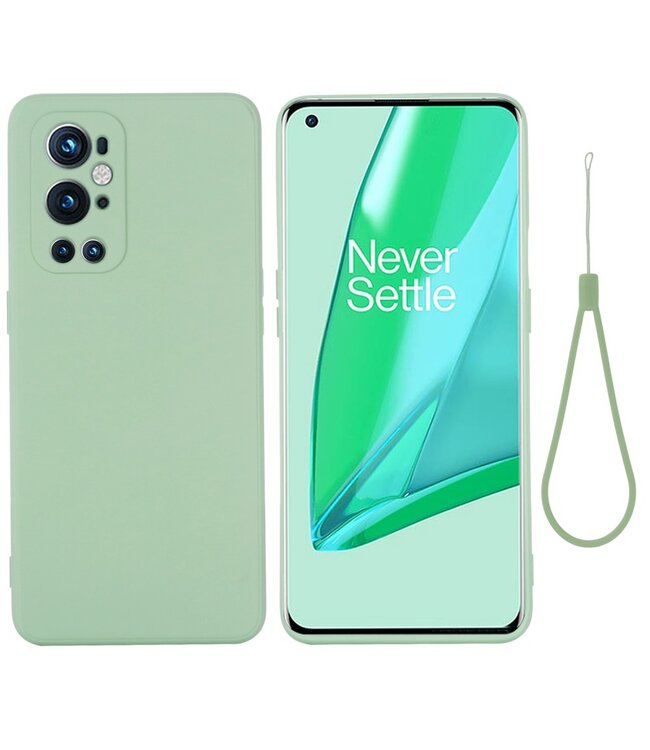 Groen Bandje Siliconen Hoesje voor de OnePlus 9 Pro