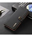 Khazneh Khazneh Zwart Genuine Lederen Bookcase Hoesje voor de Sony Xperia 10 III