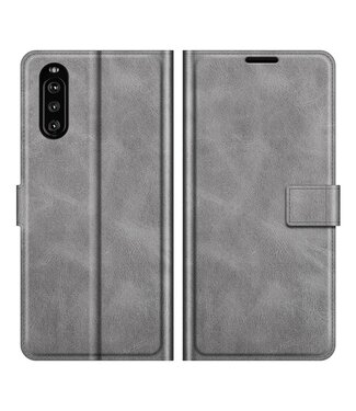 Grijs Wallet Bookcase Hoesje Sony Xperia 10 III