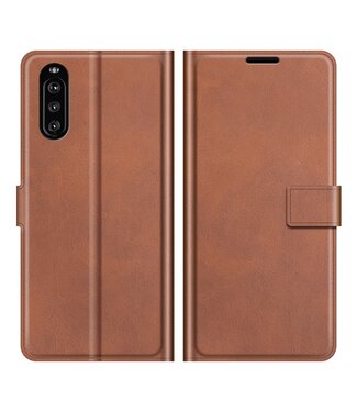 Bruin Wallet Bookcase Hoesje Sony Xperia 10 III