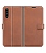 Bruin Wallet Bookcase Hoesje voor de Sony Xperia 10 III