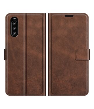 Bruin Wallet Bookcase Hoesje Sony Xperia 10 III