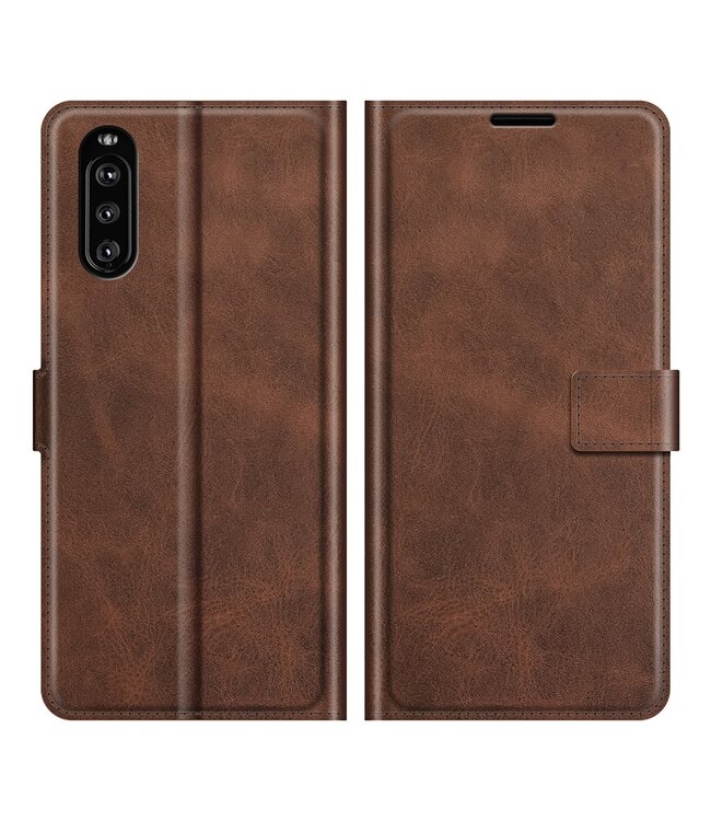 Bruin Wallet Bookcase Hoesje voor de Sony Xperia 10 III