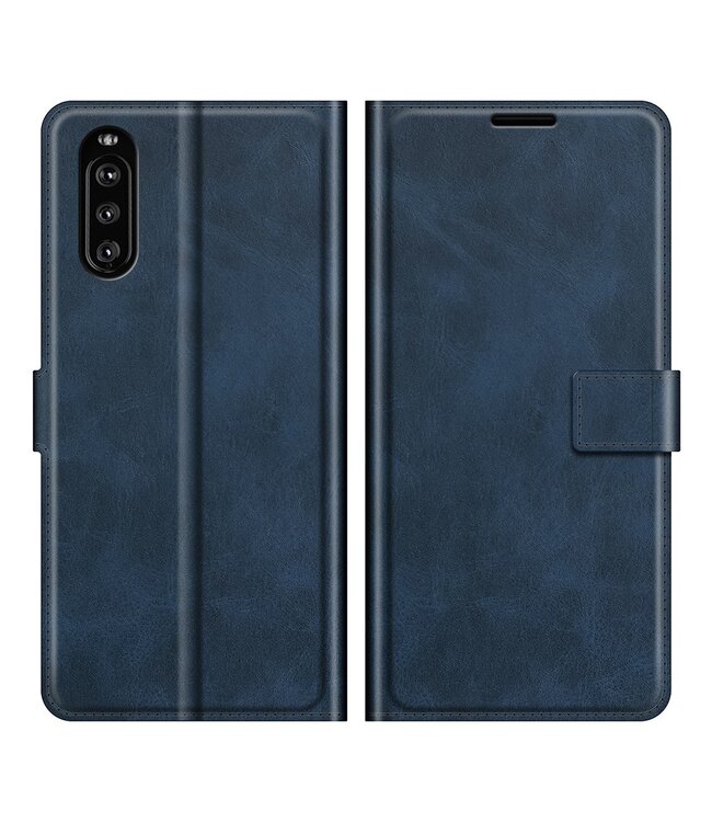 Blauw Wallet Bookcase Hoesje voor de Sony Xperia 10 III