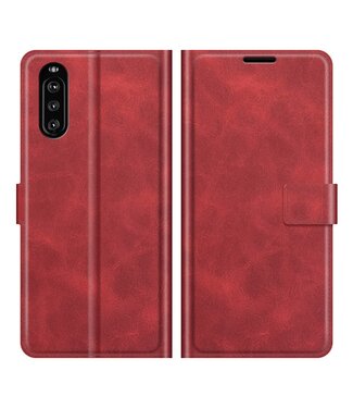 Rood Wallet Bookcase Hoesje Sony Xperia 10 III