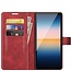 Rood Wallet Bookcase Hoesje voor de Sony Xperia 10 III