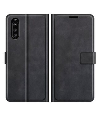 Zwart Wallet Bookcase Hoesje Sony Xperia 10 III