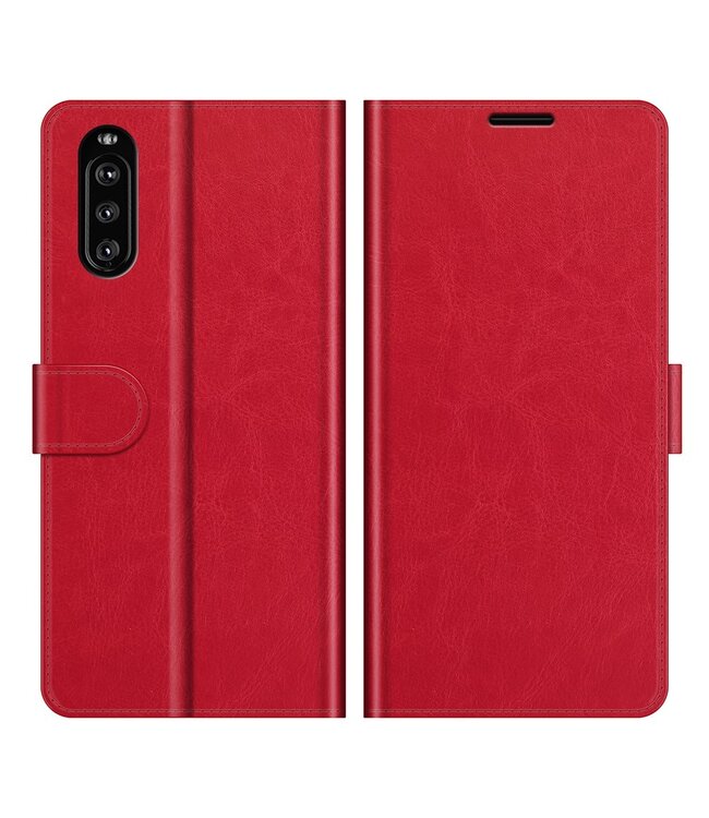 Rood Wallet Bookcase Hoesje voor de Sony Xperia 10 III